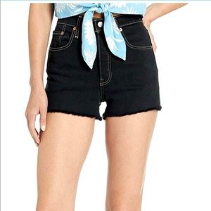 Levi’s 501 High Waisted black Denim Cutoff Shorts